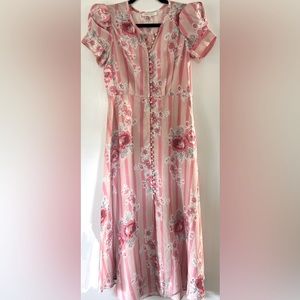 LoveShackFancy pink button down stress size s